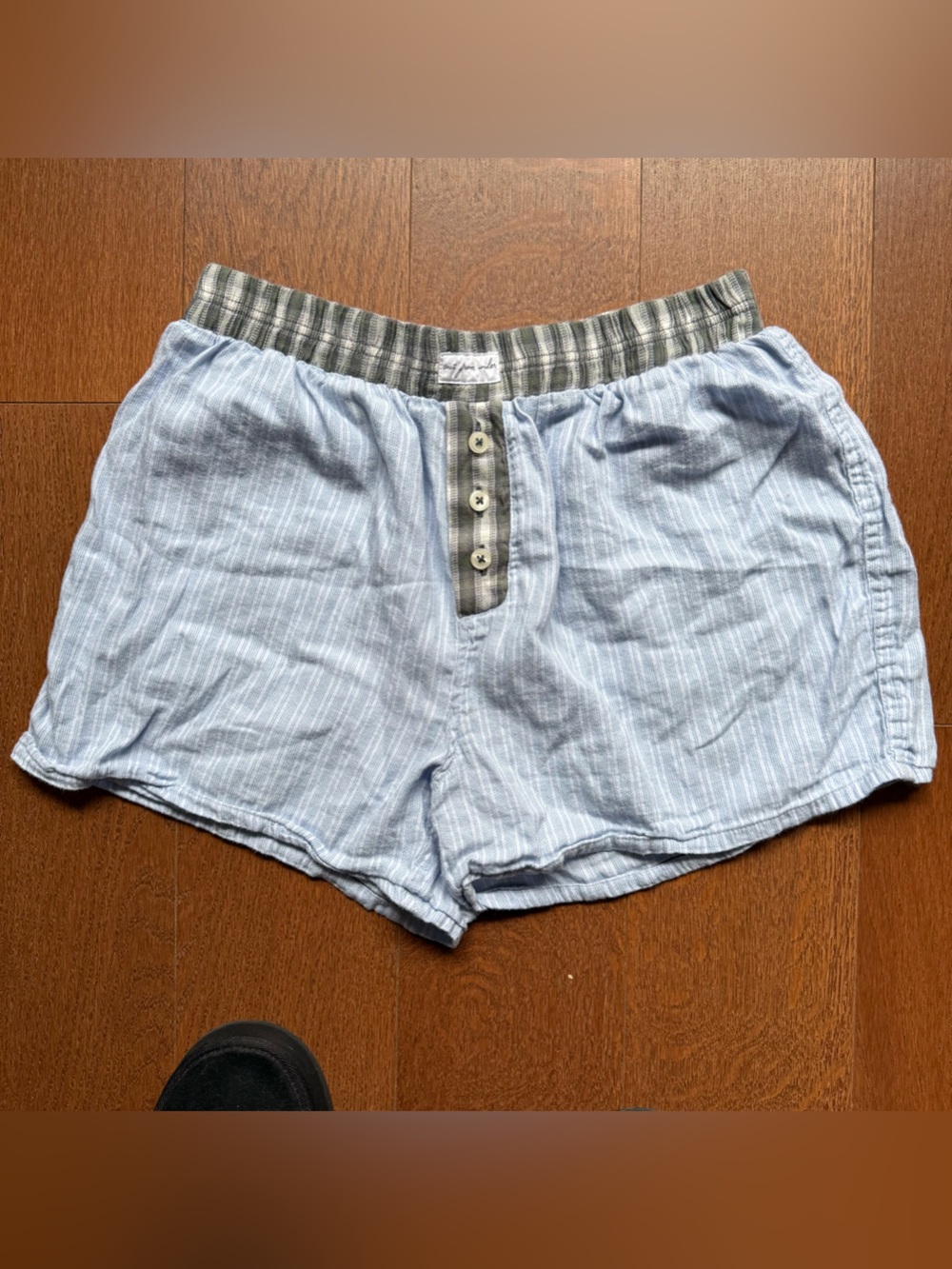 Urban Outfitters Light Blue Striped Women's Lounge Shorts